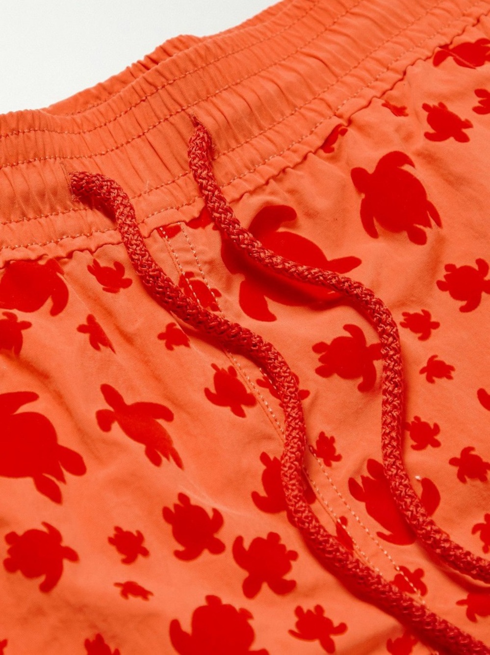 Vilebrequin turtle Mid-Length Logo-Flocked Swim Shorts Orange - Picture 5 of 7
